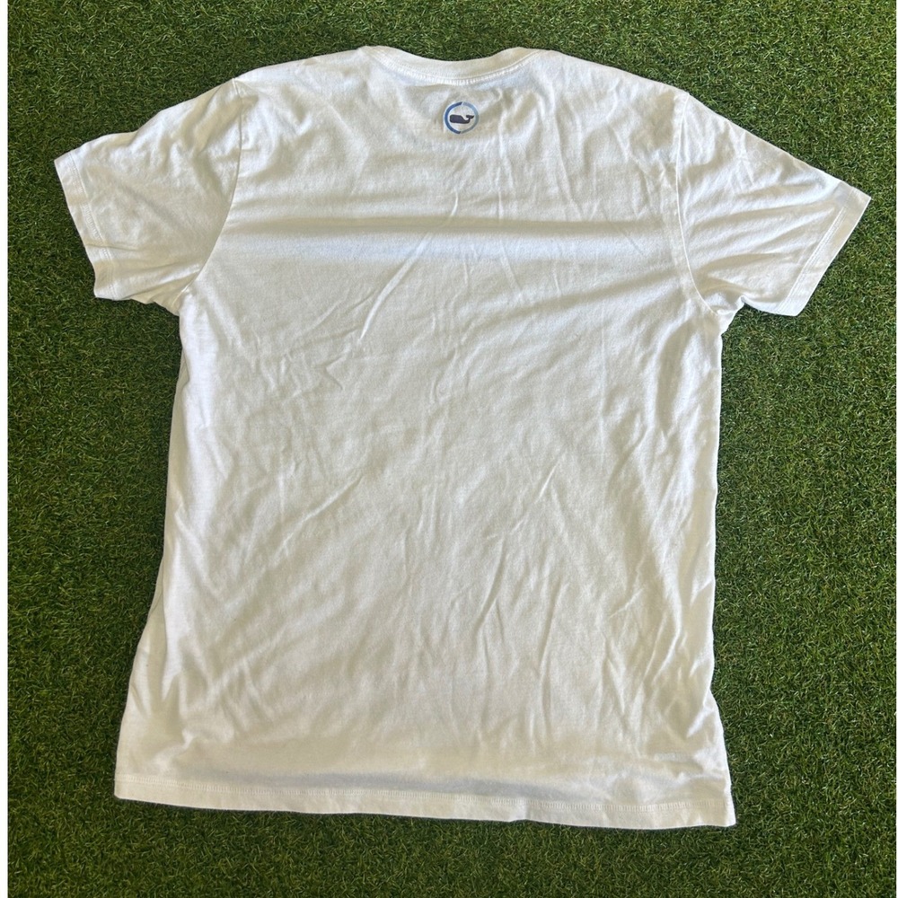 Vineyard Vines Dunes Tee Mens Medium White Short Sleeve Graphic T-Shirt